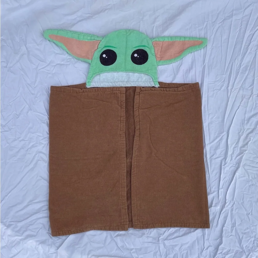 Baby Yoda Costume Star Wars Mandalorian Towel Wrap Toddler Little Kid Grogu